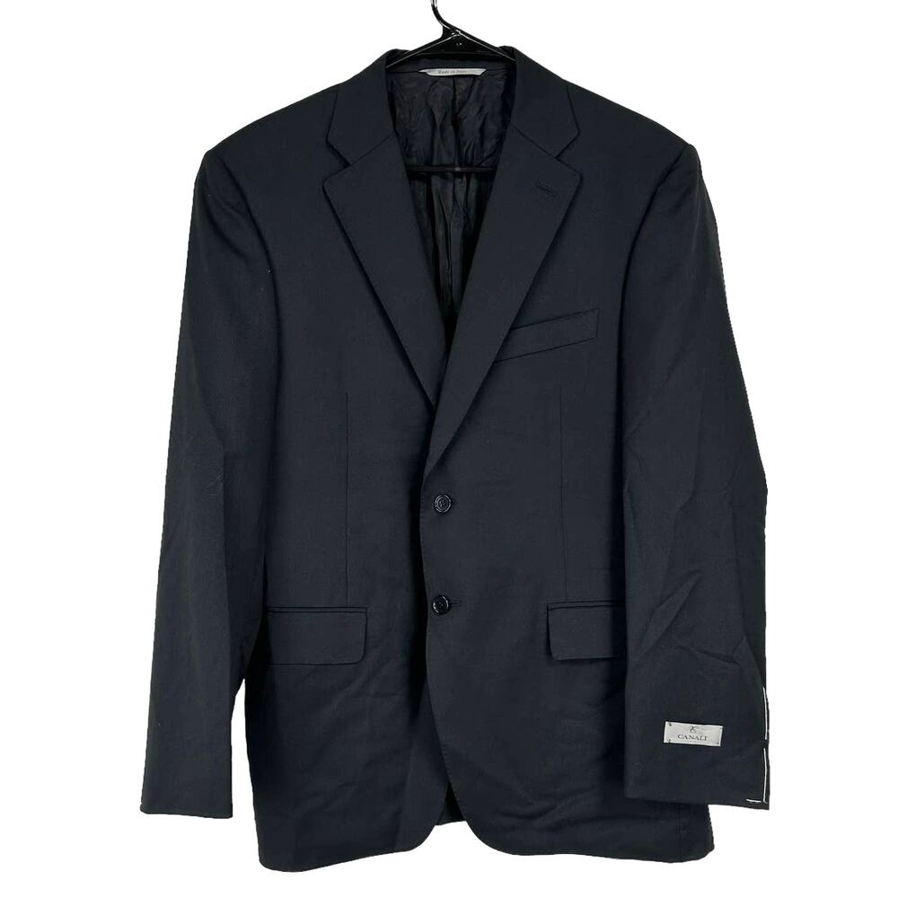 Canali 1934 NWT Black Men's 100% Wool Blazer Size 50R (US 40R) Made in Italy